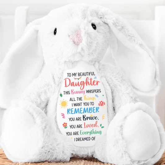 To My Beautiful Daughter - Personalized Stuffed Bunny