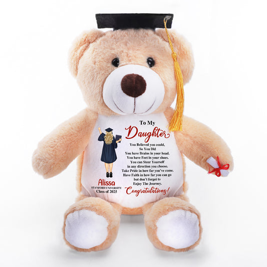 You Believed You Could - Personalized Graduation Teddy Bear