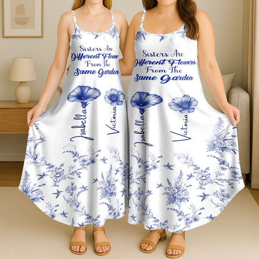 Flowers From The Same Garden Toile De Jouy Style - Personalized Maxi Dress
