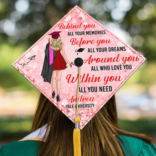 Before You All Your Dreams - Personalized Graduation Cap Topper