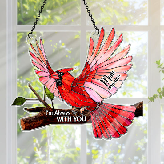 Radiant Birds & Flowers - Personalized Acrylic Suncatcher
