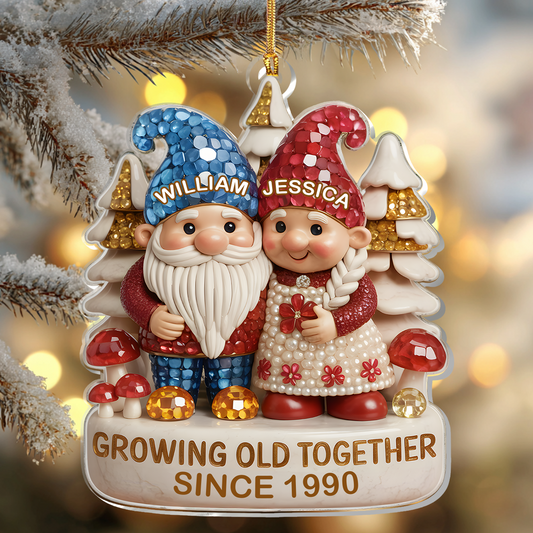 Growing Old Together - Personalized 1-Layer Acrylic Ornament