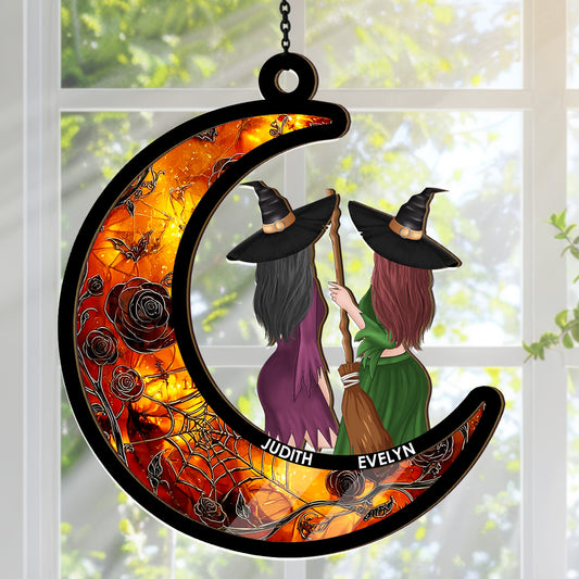 Witch Besties - Personalized Window Hanging Suncatcher