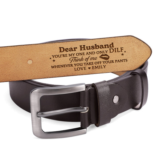 You're My One And Only - Personalized Engraved Leather Belt