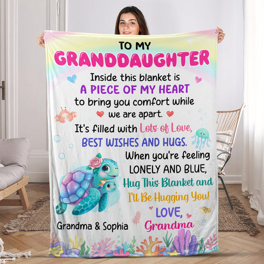 Piece Of My Heart - Personalized Fleece Blanket