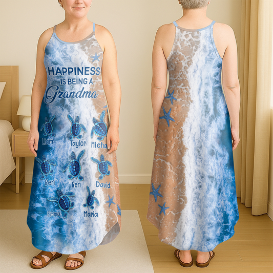 Happiness Is Being A Grandma - Personalized Maxi Dress