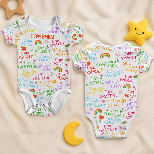 I Am Kind I Am Loved - Personalized All Over Print Onesie