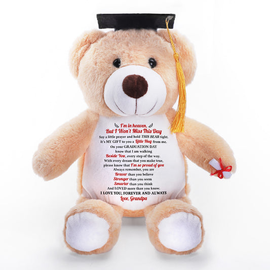 I Won't Miss This Day - Personalized Graduation Teddy Bear