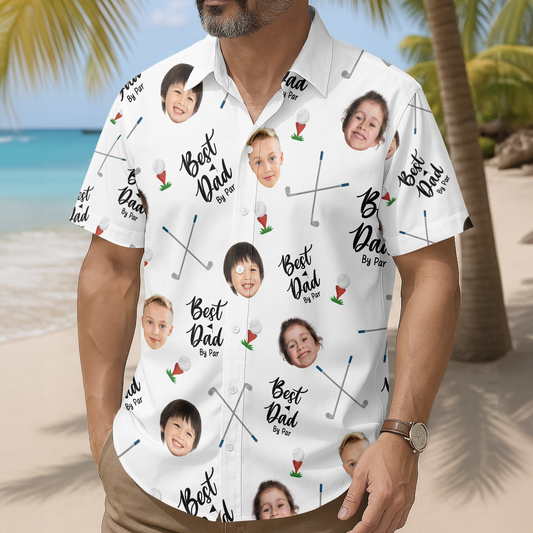 Best Dad By Par - Personalized Hawaiian Shirt