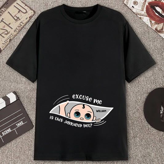 Pregnancy Announcement - Personalized Classic Unisex T-shirt
