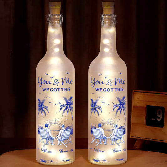 You And Me We Got This - Personalized Bottle Lamp