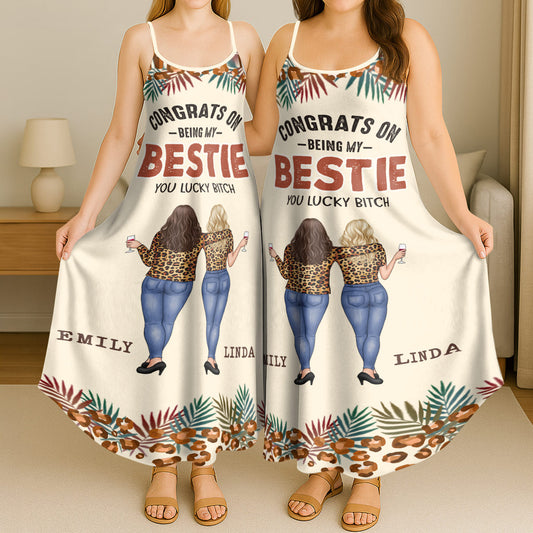 Congrats On Being My Bestie - Personalized Maxi Dress
