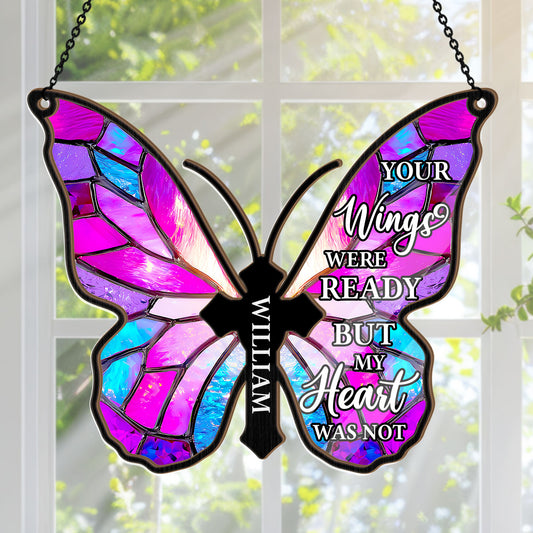 Whispered Wings - Personalized Window Hanging Suncatcher