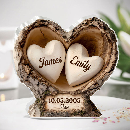 Hearts Within - Personalized Custom Shaped Squared Acrylic Plaque