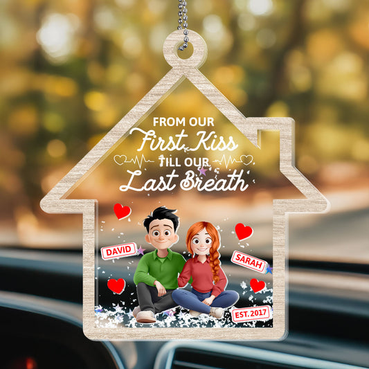 From Our First Kiss Till Our Last Breath - Personalized Car Shaker Ornament