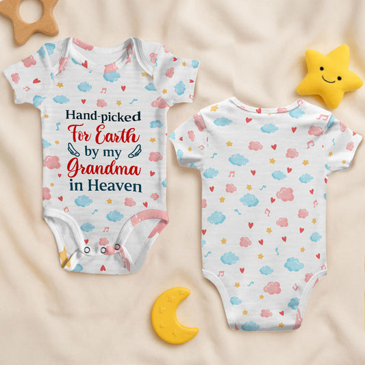 Hand-picked For Earth - Personalized All Over Print Onesie