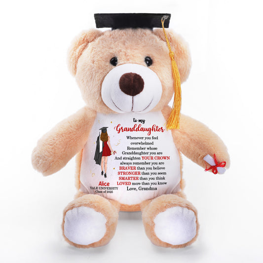 Whenever You Feel Overwhelmed - Personalized Graduation Teddy Bear
