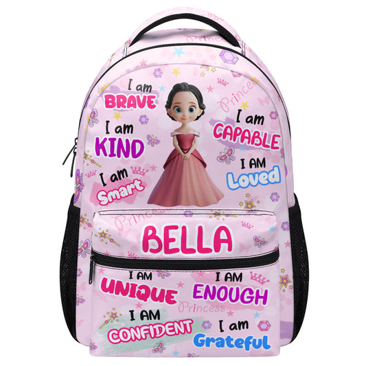 Baby Girl Princess Affirmations - Personalized Backpack