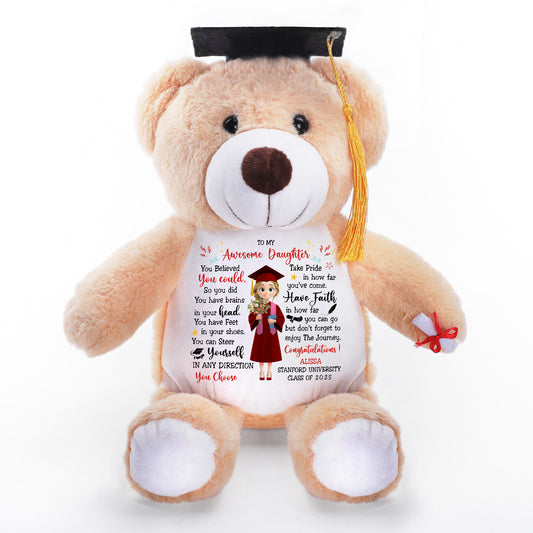 You Believed You Could So You Did - Personalized Graduation Teddy Bear