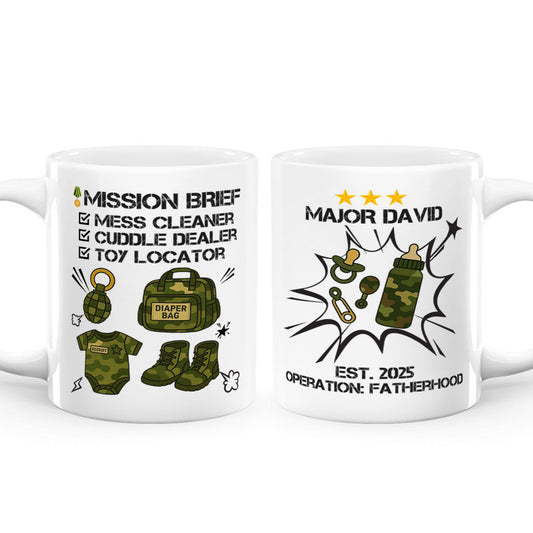 Operation Fatherhood Activated - Personalized Ceramic Coffee Mug