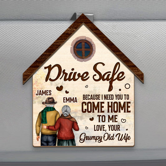 Drive Safe My Love I Need You To Come Home To Me - Personalized Car Visor Clip