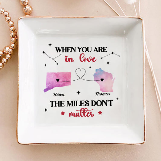 The Miles Don't Matter - Personalized Jewelry Dish