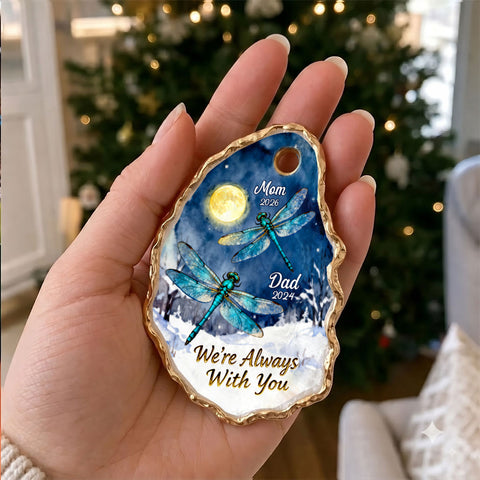 We're Always With You - Personalized Oyster Shell Ornament