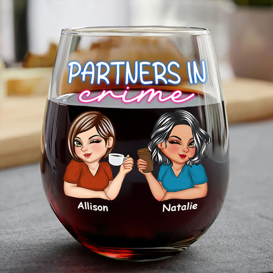 Best Bitches - Personalized Stemless Wine Glass