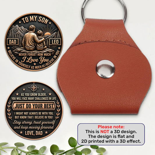 To My Son Never Forget How Much I Love You - Personalized Pocket Hug