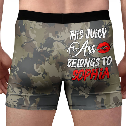 This A$$ Belongs To - Personalized Men's Boxer Briefs
