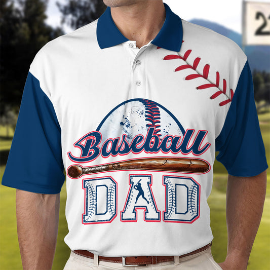 Baseball Dad - Personalized Polo Shirt