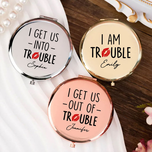 Why We're In Serious Trouble - Personalized Circle Metallic Mirror