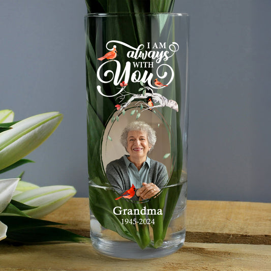 I Am Always With You - Personalized Glass Vase