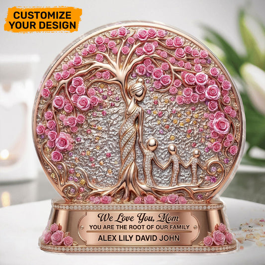 Mom You Are The Root Of Our Family - Personalized Custom Shaped Acrylic Plaque