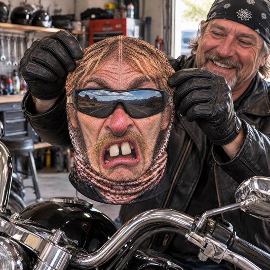 Funny Face Moctorcycle Mask