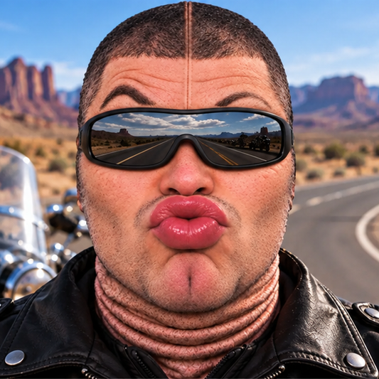 Funny Face Moctorcycle Mask