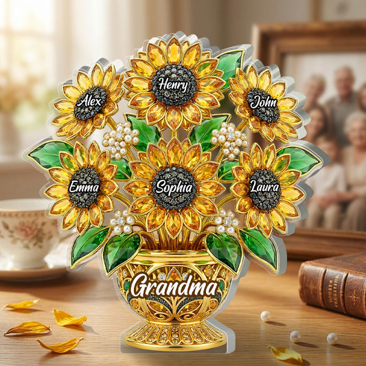 Grandma’s Sunshine Garden - Personalized Custom Shaped Acrylic Plaque