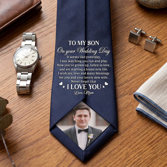Never Forget That I Love You - Personalized Men Tie