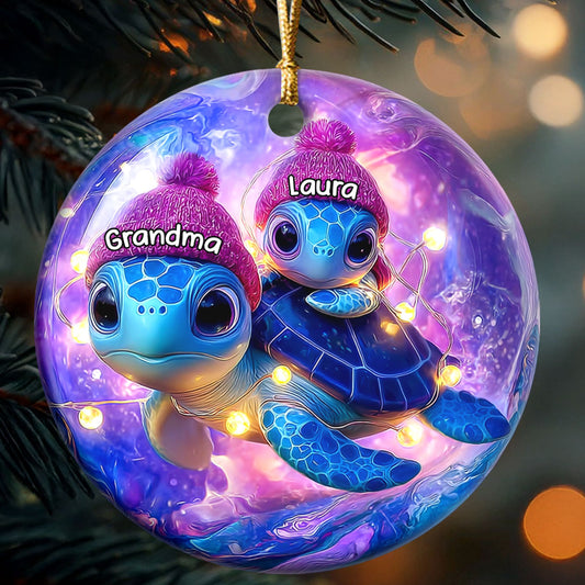 Guided By Love - Personalized Round Shaped Ceramic Ornament