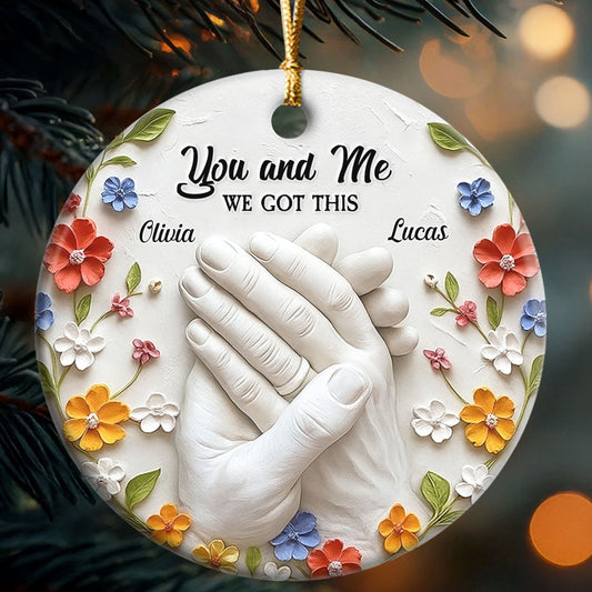 Together We Stand - Personalized Round Shaped Ceramic Ornament