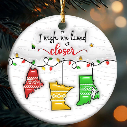 Miles Can’t Break Us - Personalized Round Shaped Ceramic Ornament