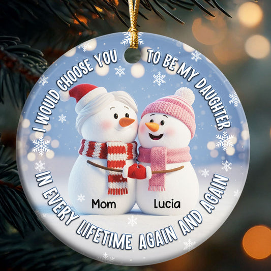 Always Choose You - Personalized Round Shaped Ceramic Ornament