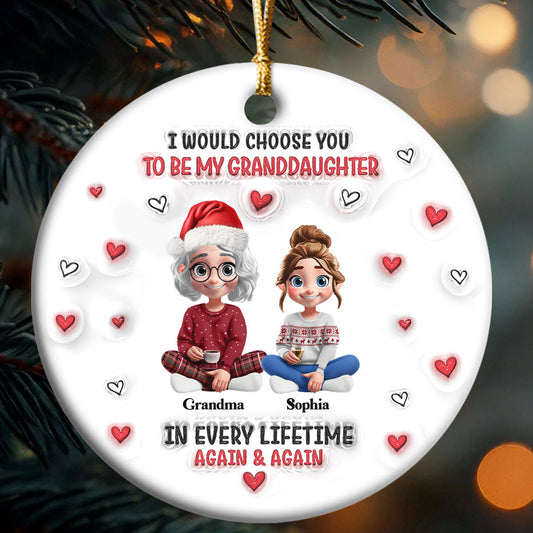 Again & Again - Personalized Round Shaped Ceramic Ornament