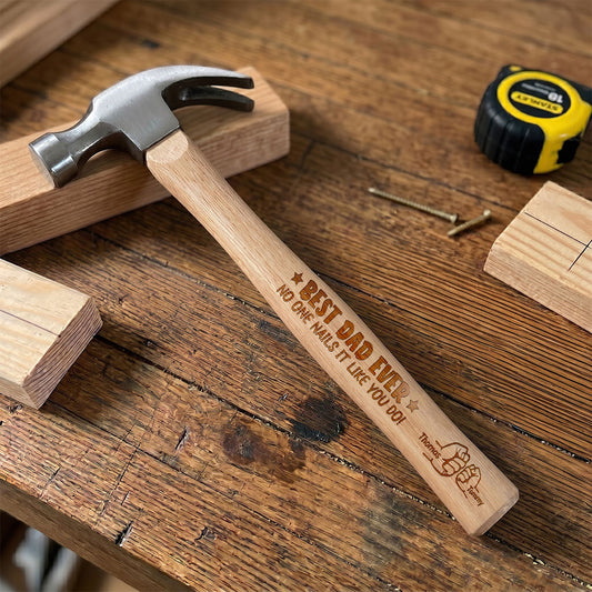 Best Dad Ever - Personalized Wooden Hammer