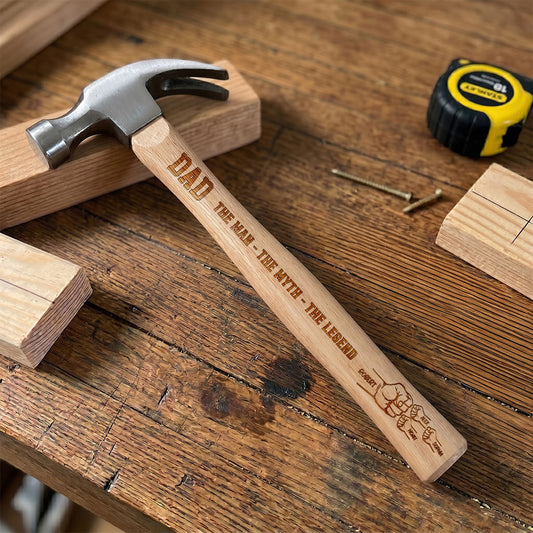 Dad The Man The Myth The Legend - Personalized Wooden Hammer