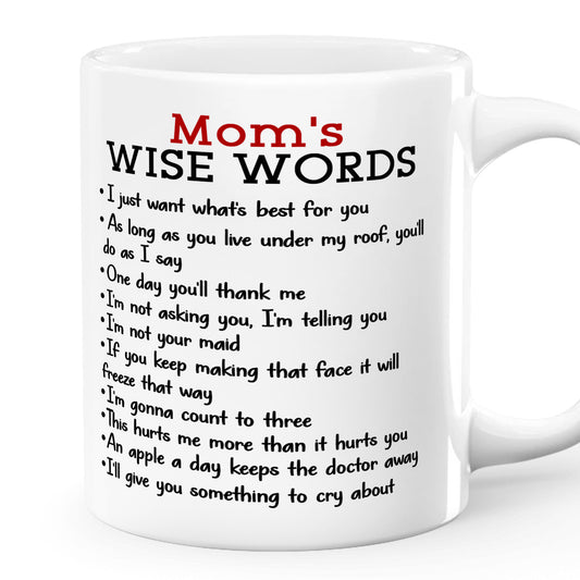 Mom's Wise Words - Personalized Mug