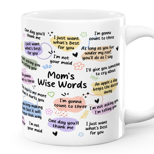 Mom's Wise Words - Personalized Mug