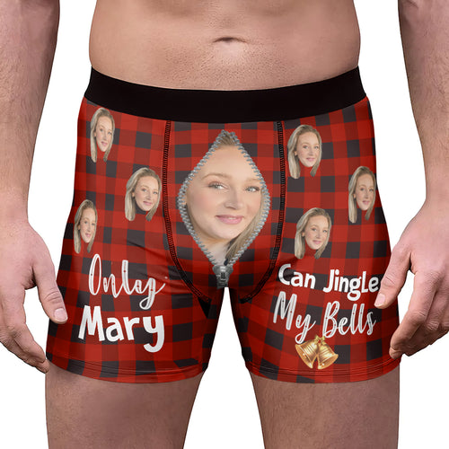 Only Wife Can Jingle My Bells  - Personalized Men's Boxer Briefs