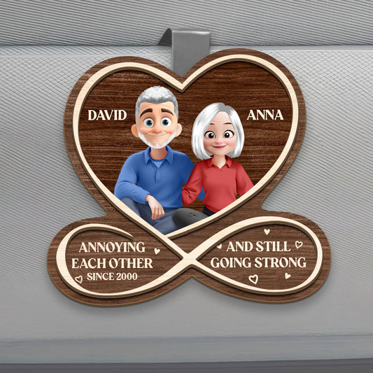 Annoying Each Other And Still Going Strong - Personalized Car Visor Clip