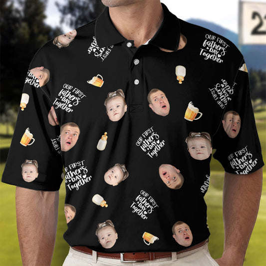 Our First Father's Day Together - Personalized Polo Shirt